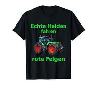 Tracteur Agriculteur Tracteur Vrais héros Conduire Jantes Rouges T-Shirt
