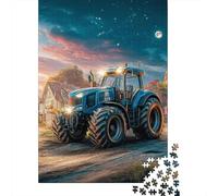 Tracteur au crépuscule Puzzle À 1000 Morceaux Papier Épais Scène de Fantaisie Rurale Puzzle Familial Familles 8 Ans+ Activité Lien Familial Heures Divertissement Garanties 52x38cm/1000pcs