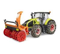 Tracteur BRUDER Claas Axion 950 avec chaînes et souffleuse à neige - 48 cm