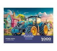 Tracteur Camp Puzzle 1000 Pièces en Carton Épais Et Robuste, Jeu De Puzzle Classique Art pastoralmaintenir De La Mémoire pour Une Soirée Entre Amis, Ambiance Cocooning Hiver 38x26cm/