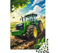 Tracteur Champ Ferme Puzzle, 1000 Pièces pour Adultes Haute Qualité | 38x26cm Amateurs De Puzzles, Cadeau D'anniversaire, Carton, Réduction Du Stress, Découpe Précise