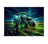 Tracteur Champ Machine Puzzle, 1000 Pcs pour Adultes Haute Qualité | 70x50cm Amateurs De Puzzles, Cadeau D'anniversaire, Carton, Réduction Du Stress, Ajustement Serré