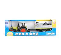 Bruder Tracteur Claas Avec Fourche Et Remorque