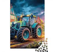 Tracteur dans Le Village 1000 Morceaux Papier Écologique Casse-tête Amateurs Scène Rurale de Fantaisie Puzzle Entraînement Cérébral Divertissement Weekend Domicile 52x38cm/1000pcs