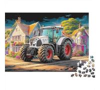 Tracteur dans Le Village 1000 Pièces Pack Puzzle Style de scène Rurale et Paysanne Puzzle Carton Extra-épais - Collectionneurs’ Favorite, Détente, Pause Bureau Voyage Et Fêtes 70x50cm/1000pcs