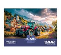 Tracteur dans Le Village Puzzle 1000 Pièces Educa Jouet Cadeau Unique Décoration Intérieure Scène Rurale Alpine Jeu Éducatif Challenge Toy pour Adultes Et Enfants À Partir De 12 Ans 38x26cm/1000pcs