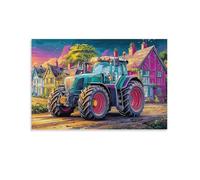 Tracteur dans Le villagePuzzle de 1000 pièces, décoration Murale thématique, idéal pour Les soirées Jeux et Les débutants en Art. 38x52cm