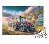 Tracteur dans Les Champs Puzzle 1000 Pièces pour Adultes Maisons de Campagne Jeu de Puzzle 1000 Pièces Détente Cadeau 70x50cm/1000pcs