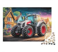 Tracteur dans Village 1000 Piece Premium Cardboard Style SC AGR Family Jigsaw Puzzle Digital Detox Birthday Gift Precision Cut Anti-Glare 38x26cm/1000pcs