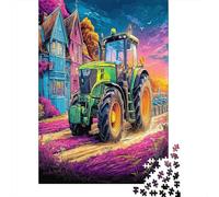 Tracteur de Conduite 1000 Pièce Style d'art de Paysage rurals Carton Robuste Puzzle Classique Impossible Défiant Décompression Décoration Murale 52x38cm/1000pcs