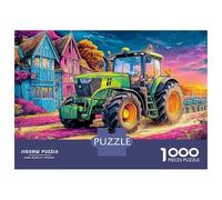 Tracteur de Conduite 1000 Pièces Puzzle Impossible Belle Décoration Familiale Style d'art de Paysage Rural Puzzle Jouets De Difficiles pour La Famille 70x50cm/1000pcs