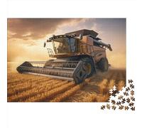 Tracteur de Moissonneuse-batteuse Adultes 1000 Pièces Puzzle Cadeaux d'anniversaire pour Noël Décoration Intérieure Jeux Éducatifs Jeu De Défi Familial Tueur Ennuyeux 1000pcs (75x50cm)