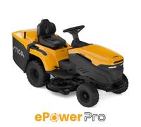 STIGA 384e Estate Tracteur De Pelouse À Batterie, 56 V, 84 cm - Batteries Modulaires ePower Pro (1-2 Batt. Non INCL.), Transmission Électrique, Connectivité STIGA.GO - Pelouses jusqu'à 5 500 m²