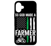 Tracteur Drapeau américain Patriotique So God Made A Farmer Coque pour iPhone 16 Plus