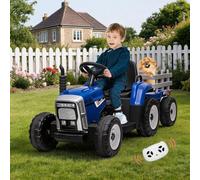 Tracteur Électrique 12V Enfants 3-6 an avec Remorque Télécommande Parentale