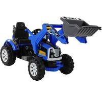 Tracteur électrique autoporté avec pelleteuse Bleu
