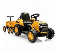 Tracteur Électrique Enfant 12V avec Télécommande - Voiture pour Enfants 3-6 Ans, Double Moteur, Batterie 4.5AH, 2 Vitesses, Phares LED, Musique - Cadeau Anniversaire Fille Garçon