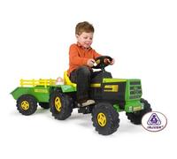 Tracteur Electrique INJUSA Basic 6V pour Garçon dès 1 an - Accélérateur au pied, Remorque, Lumière et son