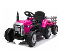 Tracteur électrique pour enfants avec remorque - ATAA - Ceres - Batterie 12v - Télécommande - Rose