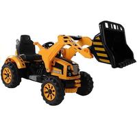Tracteur Électrique Pour Enfants LEAN TOYS Avec Pelle LED Orange