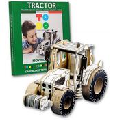 Tracteur En Kit Carton À Colorier Et À Monter Sans Colle - 121 Pièces - 33 X 18 X 23 Cm Todo