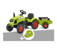 Tracteur enfant Claas Arion 410 avec remorque 2 à 5 ans Falk + Casque