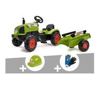 Tracteur enfant Claas Arion 410 avec remorque 2 à 5 ans + Casque + Gants