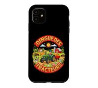 Tracteur Enfant Tracteur Vert Jaune Ferme Campagne Animaux Coque pour iPhone 11
