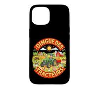 Tracteur Enfant Tracteur Vert Jaune Ferme Campagne Animaux Coque pour iPhone 15