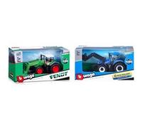 Tracteur Fendt ou New Holland + chargeuse à friction Burago Modèle Aléatoire