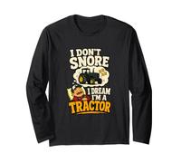 Tracteur Fermier Amusant de Dessin animé I Don't Snore I Dream I'm a Manche Longue