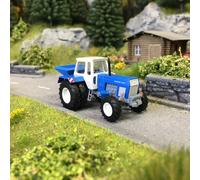 Tracteur, Deuzt F1M 414, avec remorque agricole - BUSCH 54102 - HO 1/87
