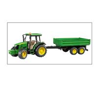 Tracteur John Deere 5115m Avec Remorque À Ridelles Vert TU