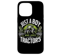 Tracteur Just A Boy Who Loves Tractors Farmer Coque pour iPhone 14 Pro Max
