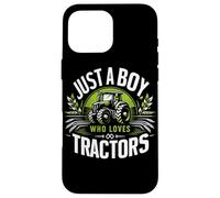 Tracteur Just A Boy Who Loves Tractors Farmer Coque pour iPhone 16 Pro Max