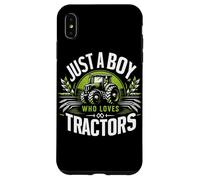 Tracteur Just A Boy Who Loves Tractors Farmer Coque pour iPhone XS Max