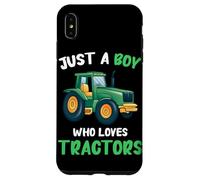 Tracteur Just A Boy Who Loves Tractors Farmer Farm Coque pour iPhone XS Max