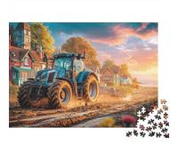 Tracteur labourant champd 1000 Pieces Sturdy Paper Board Paysag Couch Soleil Jigsaw Puzzles for Teens Digital Detox Home Decor Recycled Cardboard 70x50cm/1000pcs