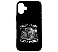 Tracteur « My Hands May Be Dirty My Money is Clean » Coque pour iPhone 16 Plus