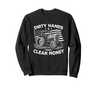 Tracteur « My Hands May Be Dirty My Money is Clean » Sweatshirt