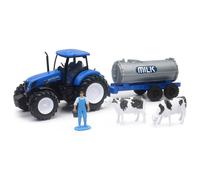Tracteur New Holland Avec Citerne Lait Et Personnage 1/32eme