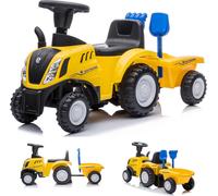 Tracteur New Holland avec remorque Véhicule à glisser Jaune