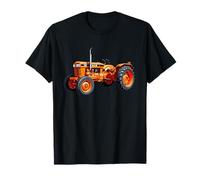 Tracteur orange classique rétro agricole T-Shirt