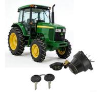 Tracteur Power Start Interrupteur d'allumage avec deux clés Direct OEM Remplacement pour boîtier IHC pour 624 654 724 Plastique noir