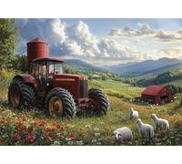 Tracteur Puzzle 3000 Pieces Adultes Paysage Puzzles Classiques Panorama Bois Difficile Impossible Geant Jigsaw Jeu éducatif Défi Jouet pour Enfants et Adulte dès 14 Ans Cadeau Homme Femme P-890