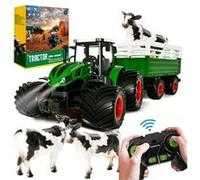 Tracteur RC avec Remorque, Jouet Tracteur pour Enfants de 3, 4, 5 Ans