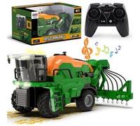 Tracteur RC Télécommandé, Jouet Tracteur dès 3 Ans avec Télécommande, Fonction Arrosage