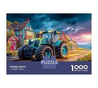 Tracteur Rural Casse-tête 1000 Pièces avec Découpe De Précision, Jeu De Puzzle Premium Rural Dreamlandpuzzle De Développement Cognitif pour Une Activité Intergénérationnelle, Passion Nature Et