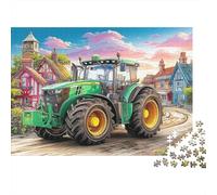 Tracteur Rural Casse-tête 1000 Pièces en Carton Recyclé, Puzzle Complexe Images Ruralesdéfi Entre Amis pour Un Tableau À Encadrer, Superbe Idée Cadeau 70x50cm/1000pcs