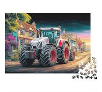 Tracteur Rural Casse-tête 1000 Pièces sans Poussière, Grand Puzzle Art Numériquejeu De Patience pour Un Passe-Temps pour Adulte, Étoile du Cadeau De Noël 38x26cm/1000pcs